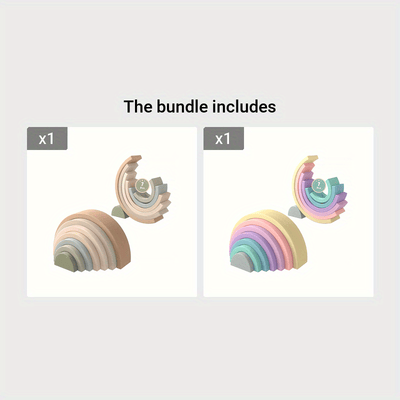 Montessori Rainbow Stacker – Sensory Puzzle for Toddlers.