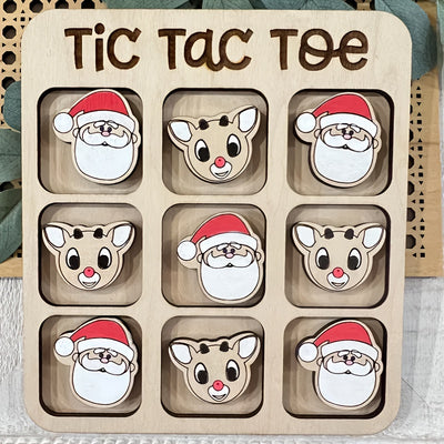 Santa vs. Reindeer Tic-Tac-Toe – Fun Holiday Board Game Gift