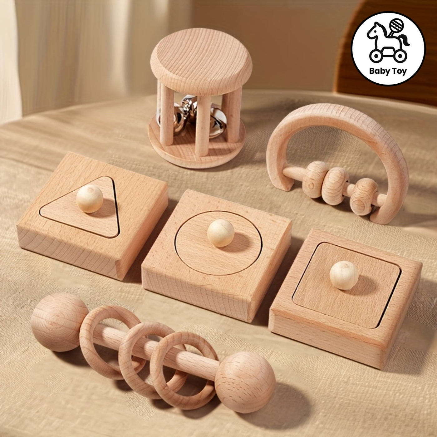 Montessori 6-Piece Cognitive Toy Set – Parent-Child Interactive Play