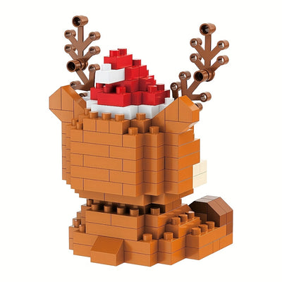 Christmas Mini Blocks Set – Cute Santa, Elf & Reindeer Ornaments