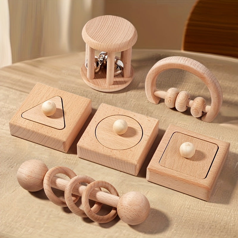 Montessori 6-Piece Cognitive Toy Set – Parent-Child Interactive Play