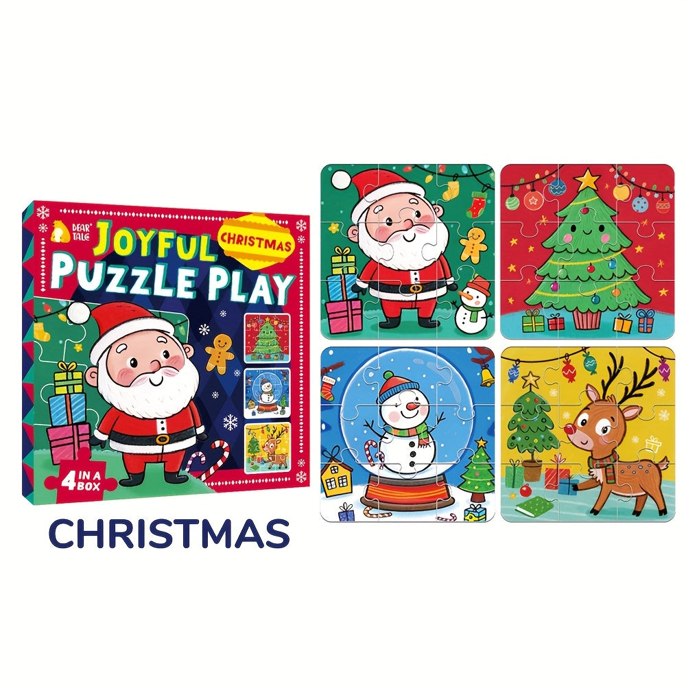 Kids Christmas Puzzle Set – Fidget-Friendly, Travel Ready, 36/72pcs