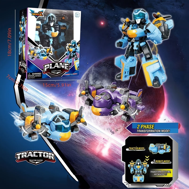 Transforming Robot Airplane Toy – Educational Assembly Gift